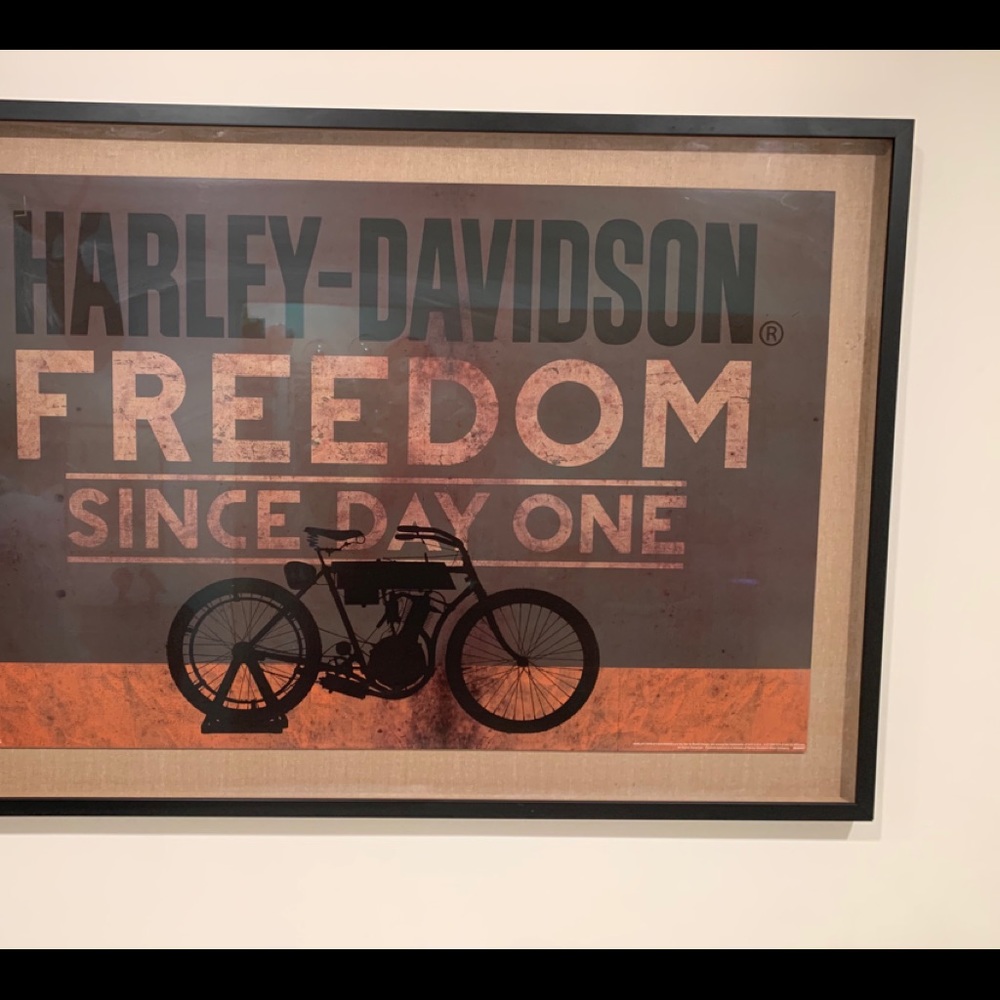Harley Davidson  set of two posters framed